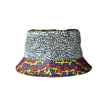 Хлопок Twill Леди Sun Hat Ведро Hat с обычной печатью (U0053)